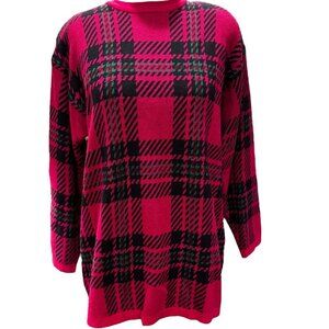Vintage Jones New York Oversized Checkered Sweater – Size XL
